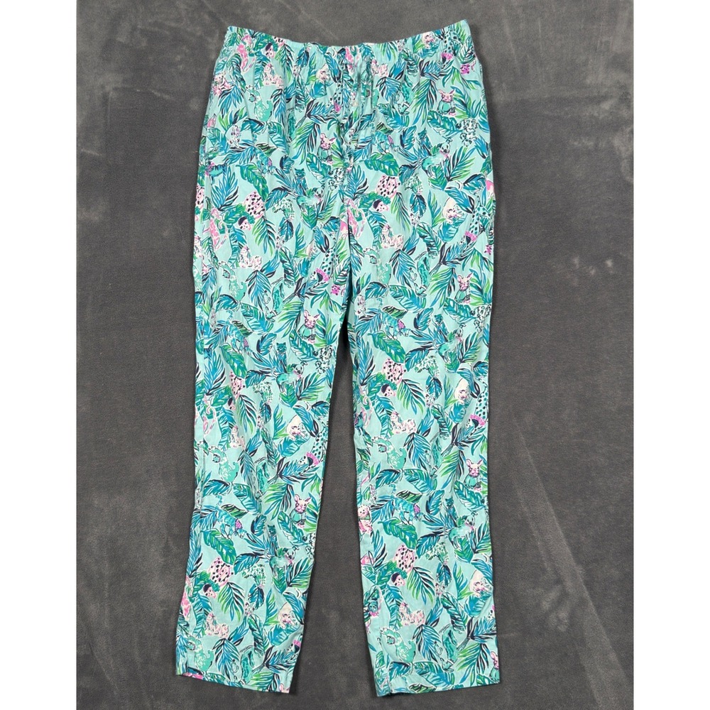 Lilly Pulitzer Lounge Pajama Pants Colorful Tropical Flamingo Floral Size